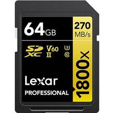 LEXAR Professional SDXC Class 10 UHS-II U3 V60 270/180 MB/s 64GB (1800x)