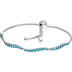 Pandora Wavy Slider Bracelet - Silver/Blue