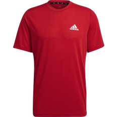 Adidas Aeroready Designed 2 Move Feelready Sport T-shirt Men - Scarlet/White