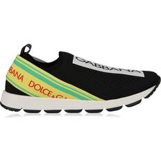 Dolce & Gabbana Sorrento Slip-on Sneakers With Logo Tape - Nero Yellow