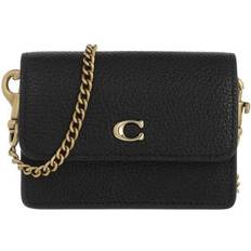 Coach Half Flap Card Case - Black