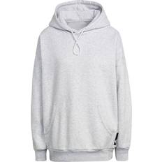 Adidas Women's Sportswear Studio Lounge Fleece Hoodie - Light Grey Heather