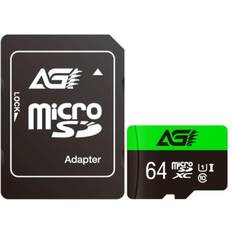 Memory Cards & USB Flash Drives AGI TF138 microSDXC Class 10 UHS-I U1 90/30MB/s 64GB +Adapter