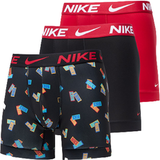 Nike Recycled Materials Men's Underwear Nike Men Boxer Shorts 3-pack - Sticker Print/Hibiscus/Black