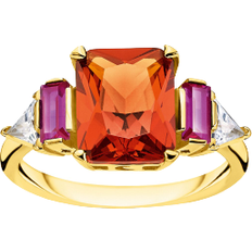 Thomas Sabo Colourful Stones Ring - Gold/Orange/Red/Transparent