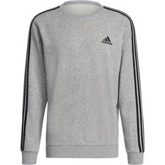 Viscose Pulls Adidas Essentials French Terry 3-Stripes Sweatshirt Men - Medium Grey Heather/Black