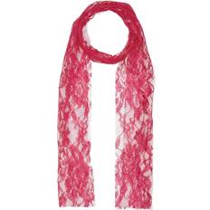 Decades Accessories Bristol Novelty 80s Neon Lace Scarf Pink