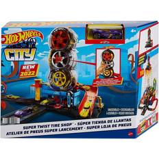 Metallo Piste per Auto Hot Wheels City Super Twist Tire Shop