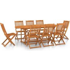 vidaXL 3086976 Ensemble repas de patio, 1 Table incluse 8 Chaises