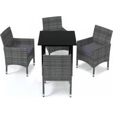 vidaXL 3094980 Ensemble repas de patio, 1 Table incluse 4 Chaises