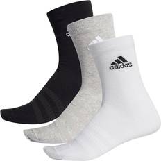 Dame - Fitness - Grå Strømper adidas Crew Socks 3-pack Unisex - Medium Grey Heather/White/Black