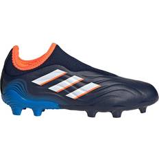 Blau Fußballschuhe Adidas Junior Copa Sense.3 Laceless FG - Team Navy/Cloud White/Blue Rush