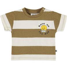 Hør T-shirts Børnetøj Molo Enzo - Oak Stripe (3S22A204 8534)