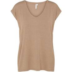 Pieces Billo Tee - Natural Gold Lurex