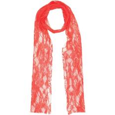 Bristol Novelty 80s Neon Lace Scarf Orange