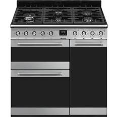 220 V Fornuizen Smeg SY93-1 Stainless Steel, Black