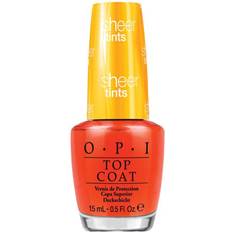 Orange Top Coats OPI Sheer Tints Top Coat I'm Never Amberrassed 15ml