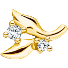 Thomas Sabo Charm Club Leaves Ear Stud - Gold/Transparent