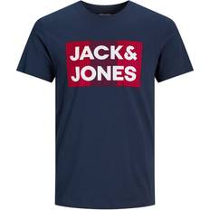 Jack & Jones Logo Declared Plus Size-T-shirt - Blue/Navy Blazer