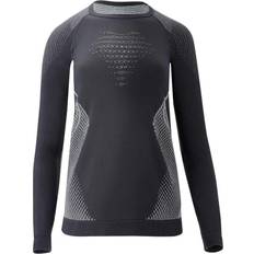 Dam - Gråa - Löpning Underställstoppar UYN Evolutyon Comfort UW Long Sleeve Base Layer Women - Charcoal/White/Light Grey