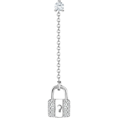 Thomas Sabo Charm Club Lock Single Earring - Silver/Transparent