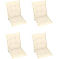 vidaXL Stolsdynor för trädgården 4-pack Stolsdyna Beige, Svart (100x50cm)