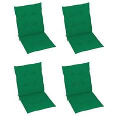 vidaXL 4-pack Cuscino per sedia Verde (100x50cm)