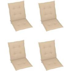 vidaXL 4-pack Stolsdyna Beige (100x50cm)
