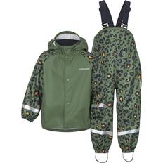 Leopard Regnställ Barnkläder Didriksons Slaskeman Kid's Printed Set - Camo Green (504123-858)