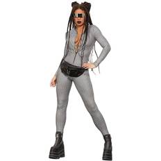 Disco maskerad Maskerad Smiffys CFever Miss Whiplash Disco Holographic Costumeatsuit Disco Holografisk Maskeraddräkt Medium