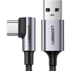 3A 2.0 USB A - USB C 90 Degree Angled M-M