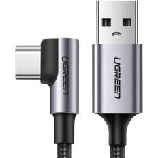 En kontakt Kablar Ugreen 3A 2.0 USB A - USB C 90 Degree Angled M-M 2m