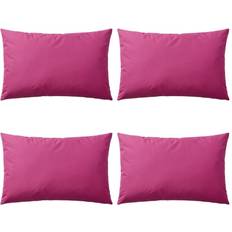 Polyester Oreillers vidaXL Oreiller d'extérieur Décor Maison 4 pcs 60 x 40 cm Rose Coussin de Décoration Complet Rose (60x40cm)