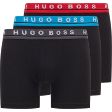 HUGO BOSS Stretch Cotton Boxer Briefs with Logo - Black