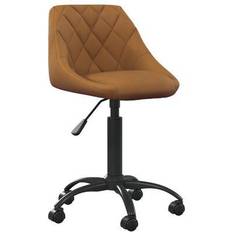 vidaXL De Terciopelo Gris Claro Silla de oficina 79cm