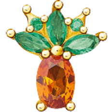 Thomas Sabo Charm Club Single Pineapple Ear Stud - Gold/Orange/Green