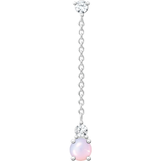 Thomas Sabo Charm Club Single Earring - Silver/Pink/Transparent