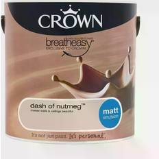 Crown Brown - Wall Paints Crown Breatheasy Wall Paint, Ceiling Paint Dash Of Nutmeg 2.5L