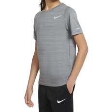 Nike Gutter T-skjorter Nike Kid's Dri-Fit Miler Training T-shirt - Smoke Grey