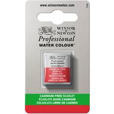 A base de agua Acuarelas Winsor & Newton Professional Water Colour Cadmium Free Scarlet Half Pan