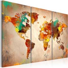 80.0 cm Tavlor Arkiio Painted World Triptych Tavla 120x80cm