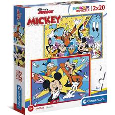 Mickey Mouse Classic Jigsaw Puzzles Clementoni Disney Junior Mickey Supercolor Puzzle 2x20 Pieces