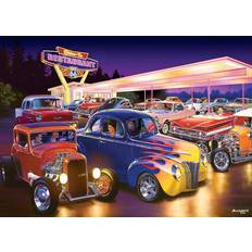 Vehículos Rompecabezas Clásicos Masterpieces Cruisin Route 66 Friday Night Hot Rods 1000 Piece Jigsaw Puzzle