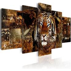 Lasi Seinäkoristeet Arkiio Golden Jungle Wall Decor 100x50cm