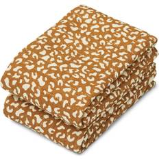 GOTS (Global Organic Textile Standard) Baby Blankets Liewood Lewis Muslin Cloth 2 Pack Mini Leo/Golden Caramel