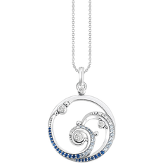 Thomas Sabo Wave Necklace - Silver/Blue/Transparent