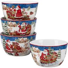 Stackable Dessert Bowls Certified International Santa's Workshop Dessert Bowl 5.252" 4 0.172gal