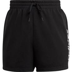 adidas Women's Essentials Slim Logo Shorts Plus Size - Black/White