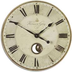 White Wall Clocks Uttermost Harrison Wall Clock 23"