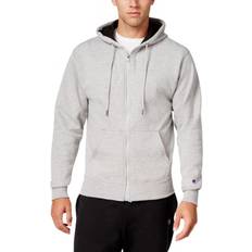 Champion Powerblend Fleece Full Zip C Logo Hoodie - Oxford Grey